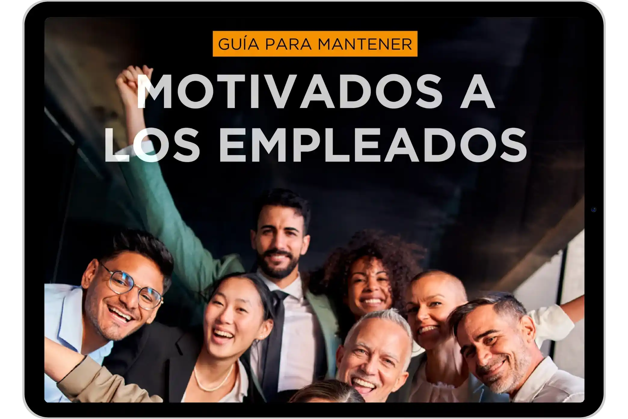 mock up tablet guia para mantener motivados a los empleados
