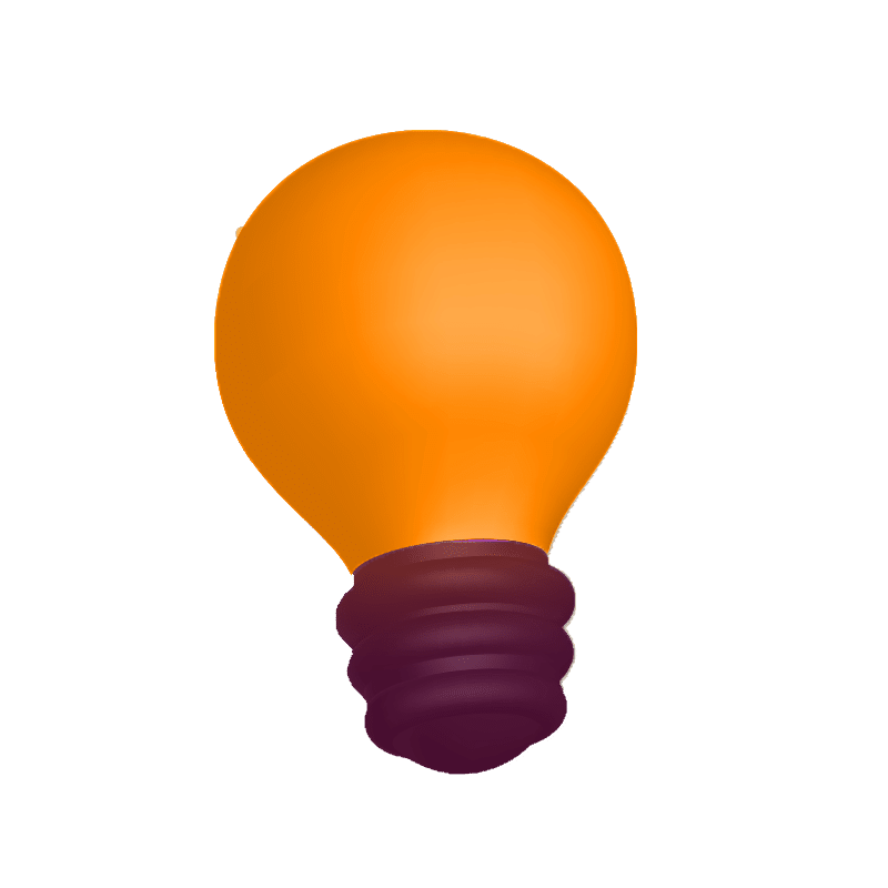 3d bombilla sin sombra